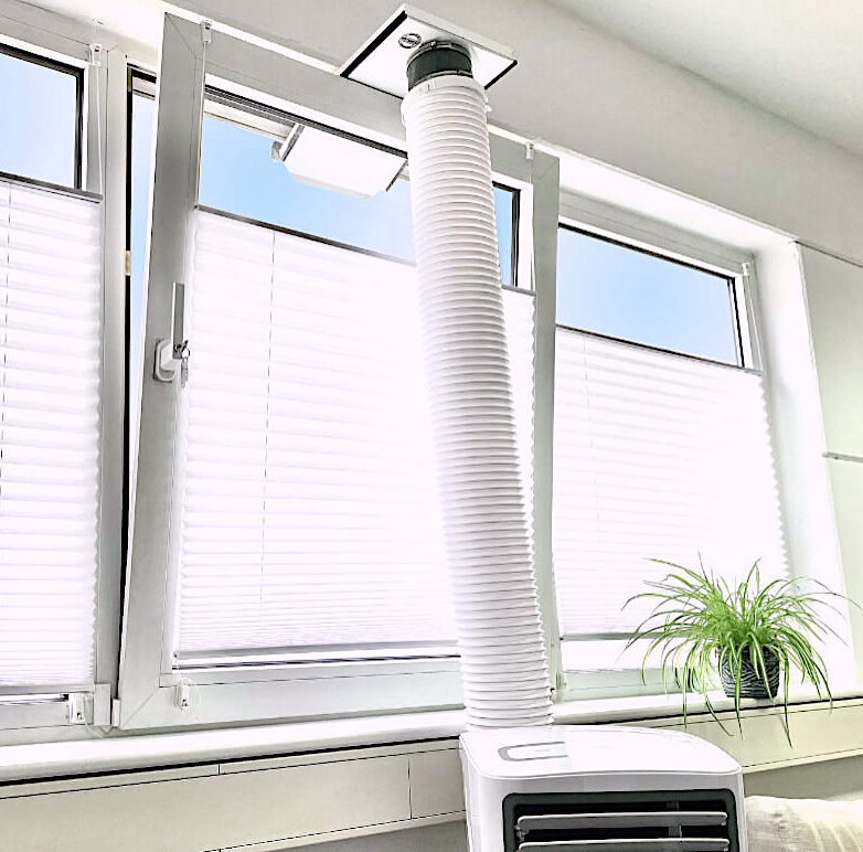 2stk Abluftschlauch Adapter Fensterabdichtung für Mobile Klimagerät Klimaanlagen 