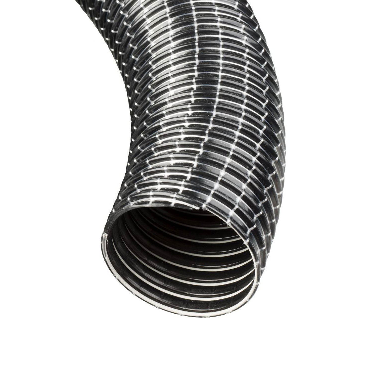 Weich-PVC Schlauch Ø 80 mm mit Hart-PVC-Spirale, grau – kaufen bei